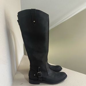 DV Dolce Vita Women's  Brown Leather equestrian‎ Knee High Riding dress Boots 9
